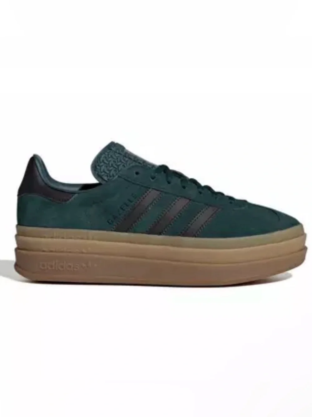 NWT Adidas Originals Gazelle Bold "Aurora Ivy/Core Black/Gum" Women's Shoe - Picture 1 of 6